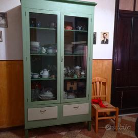 Antica Vetrina Credenza ottocentesca  autentica 