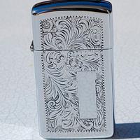 ZIPPO ORIGINALE NUOVO VENEZIANO CROMATO SLIM 1990