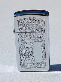 ZIPPO ORIGINALE NUOVO VENEZIANO CROMATO SLIM 1990