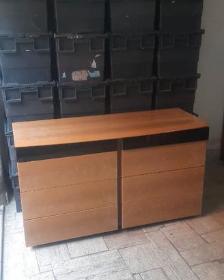 Cassettiera  mondo convenienza 6 cassetti rovere f