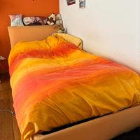 Letto singolo con contenitore e materasso