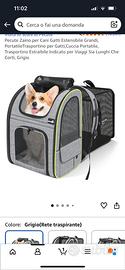 Zaino trasportino per cani e gatti