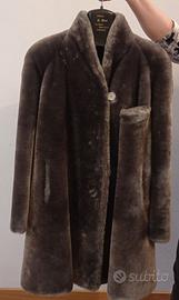 Cappotto montone rovesciato grigio sartoriale