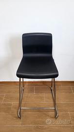 4 sgabelli bar, nero/cromato, 66 cm 