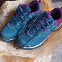Scarpe trekking donna MH100 WTP impermeabili grigi