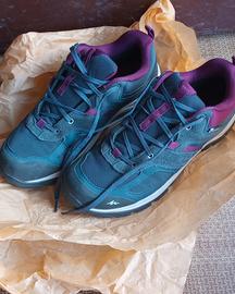 Scarpe trekking donna MH100 WTP impermeabili grigi