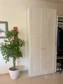 Armadio bianco 240 x 100 x 38 cm con scaffali