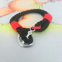 Bracciale in corda con ancora