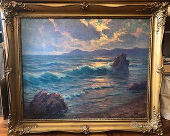 Dipinto tramonto sul mare