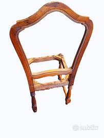 10 fusti sedia anni 50 in noce nazionale