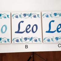 Targa con nome su piastrella 20x20