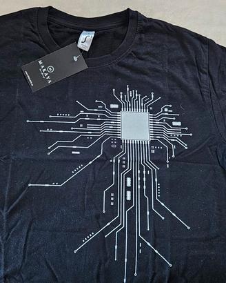 T-shirt Gaming / CPU / Geek nera taglia M (nuova)
