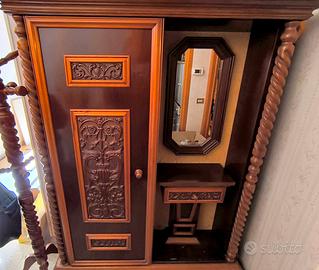 Mobile da ingresso / guardaroba in legno massello 