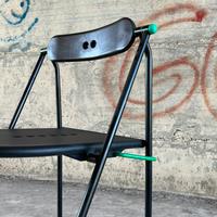 8 Sedie Flap design Paolo Parigi vintage anni 80