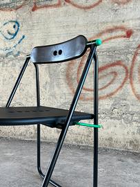 8 Sedie Flap design Paolo Parigi vintage anni 80