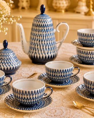 Set tazze in porcellana  sovietica Cobalt blu