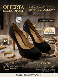 Scarpe Dolce&Amaro eleganti décolleté tacco 12 t37