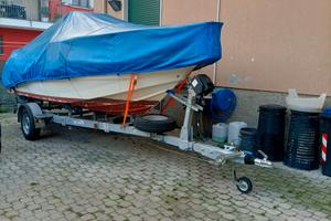 barca open 5,50 con carrello stradale