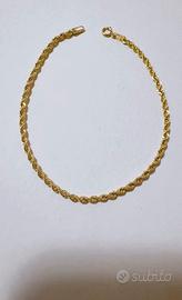 Braciale funetta in oro giallo 18kt