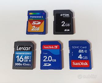 lotto  schede di memoria