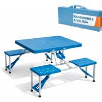 Tavolo da campeggio con 4 sedie integrate