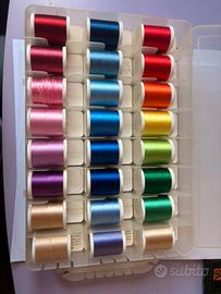 Set fili da ricamo 47 colori + CD pattern