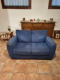 Divano 2 posti in tessuto blu - Divani & Divani by