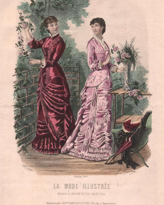 STAMPE ANTICHE- LA MODE ILLUSTRE'E- 1880