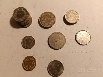 monete straniere franchi francesi e svizzeri 