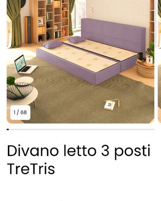 Divano letto 3  posti BALDIFLEX Tre Tris