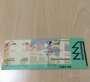 Biglietto Bari - Napoli 1989 - 1990