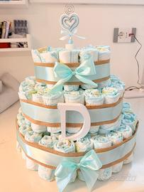 Torta pannolini fatta a mano