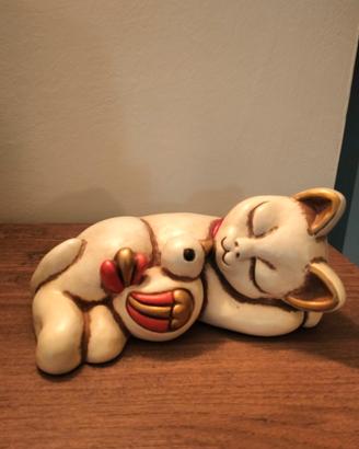 gatto resy con uccellino Thun 