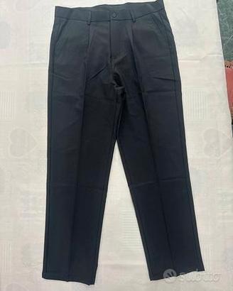 Novari Milano Pantalone Uomo Elegante Grigio Scuro