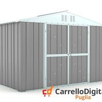 Box giardino lamiera zincata 327x155 grigio chiaro