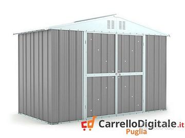 Box giardino lamiera zincata 327x155 grigio chiaro