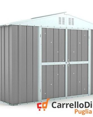 Box giardino lamiera zincata 327x155 grigio chiaro