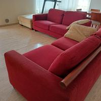 Coppia divani Berloni tessuto rosso