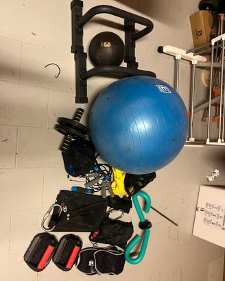 Lotto attrezzi palestra home fitness