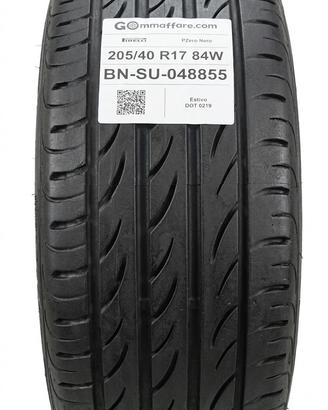 1 Pneumatico 205/40 R17 Pirelli Pzero Nero