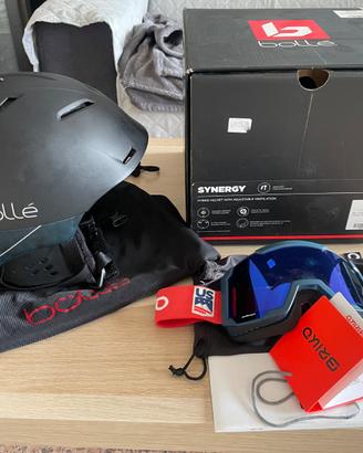 Completo abbigliamento sci + casco/maschera