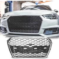 GRIGLIA PER AUDI A4 B9 15-19 NERO CROMATO LOOK RS4