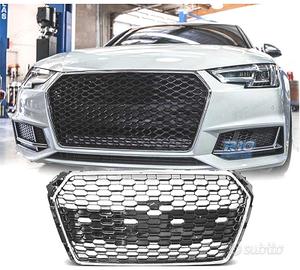 GRIGLIA PER AUDI A4 B9 15-19 NERO CROMATO LOOK RS4