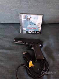 ps1 pistola con gioco time crisis 