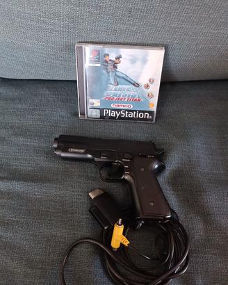 ps1 pistola con gioco time crisis 
