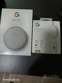 nest mini e Chromecast nuovi di zecca 