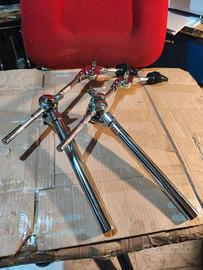 2 Mezze aste telescopiche Tamburo, ruggine assente