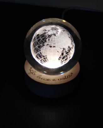 Luce LED notturna da comodino mappamondo 3D