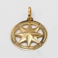 Ciondolo "Rosa dei venti" in oro giallo 18 kt E.7