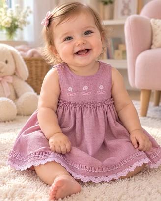 Abito scamiciato da bambina firmato Brums 9mesi 74